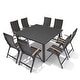 preview thumbnail 28 of 39, 9/11/13-Piece Luxury Outdoor Dining Set All-Weather Aluminum Patio Furniture Foldable Chairs