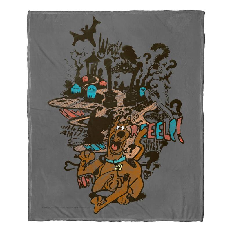 Warner Brothers Scooby-Doo Run Away Silk Touch Throw Blanket