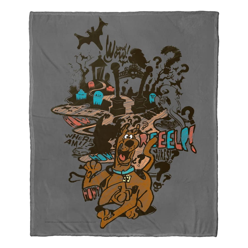 Warner Brothers Scooby-Doo Run Away Silk Touch Throw Blanket