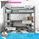 preview thumbnail 5 of 31, Max and Lily Twin Size High Loft Bed with Wraparound Desk and Shelves