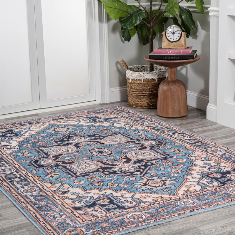 JONATHAN Y Cirali Ornate Large Medallion Machine Washable Area Rug
