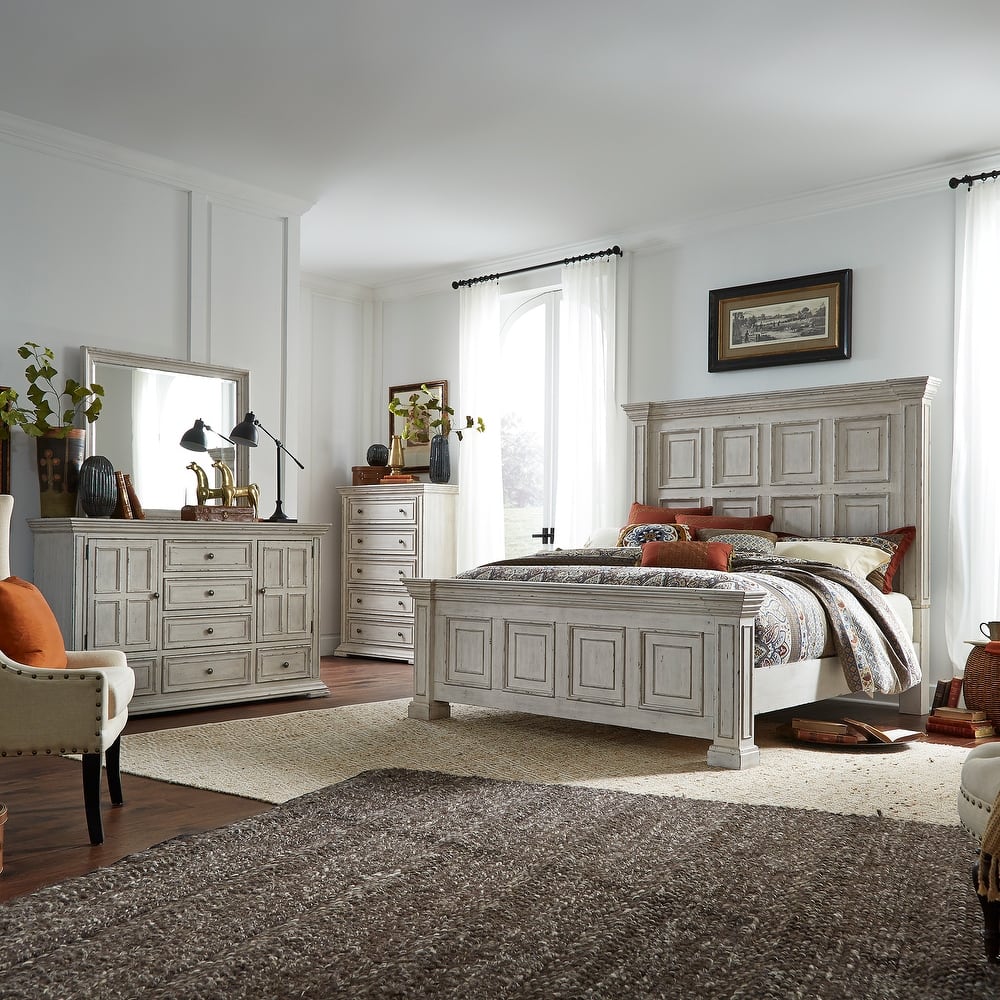 Liberty Furniture Big Valley Panel Bed, Dresser, Mirror, Chest - California King, King or Queen