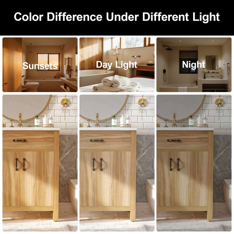 GDFStudio - Barro Transitional Freestanding Bathroom Vanity Cabinet with Ceramic Sink, Adjustable Shelf & Soft Close Storages