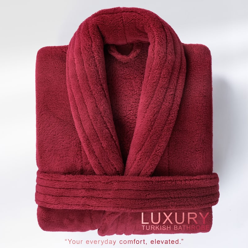 American Soft Linen Women Robe Warm Fleece Woman Bathrobe