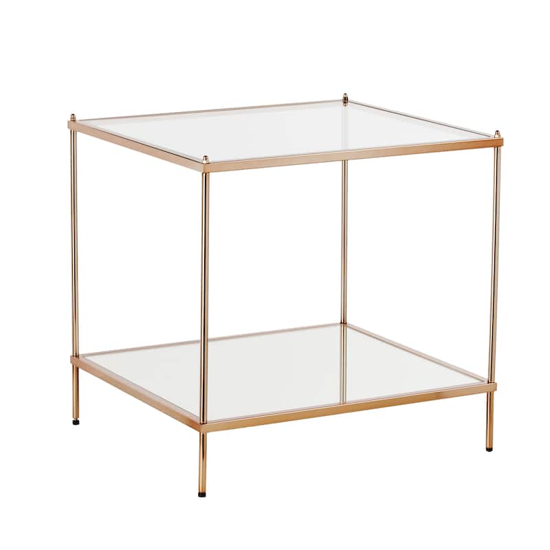 SEI Furniture Grant Glam Glass Side Table