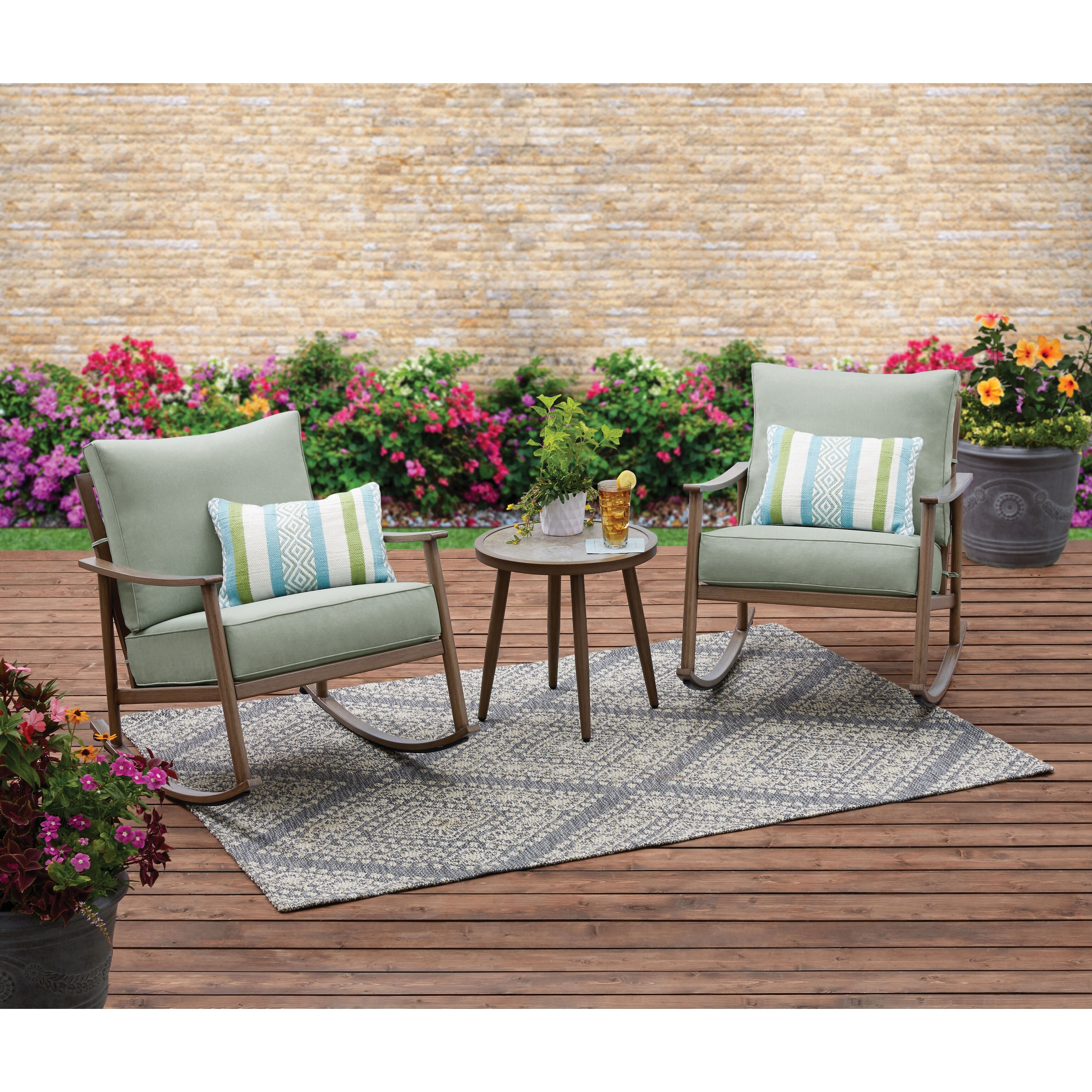 Roxbury 3 Piece Cushion Rocking Chair Set - Bed Bath & Beyond