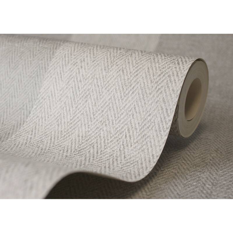 Fine Decor Finn Grey Chevron Stripe Wallpaper