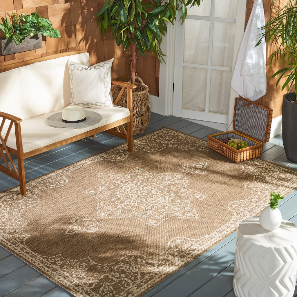 SAFAVIEH Beach House Zanfira Indoor/ Outdoor Waterproof Patio Backyard Rug