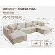 preview thumbnail 2 of 6, 140" U-Shaped Modular Sectional Sofa, 6-Seater Oversized Chenille Couch with Double Chaise, Ottoman & Pillows