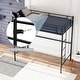 preview thumbnail 9 of 7, Twin Size Space-saving Metal Loft Bed with Full-Length Guardrail and 2 Ladders-Black - Black