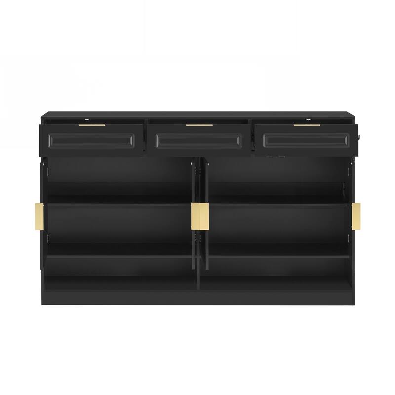 Farmhouse Sideboard with 3 Drawers & 4 Doors