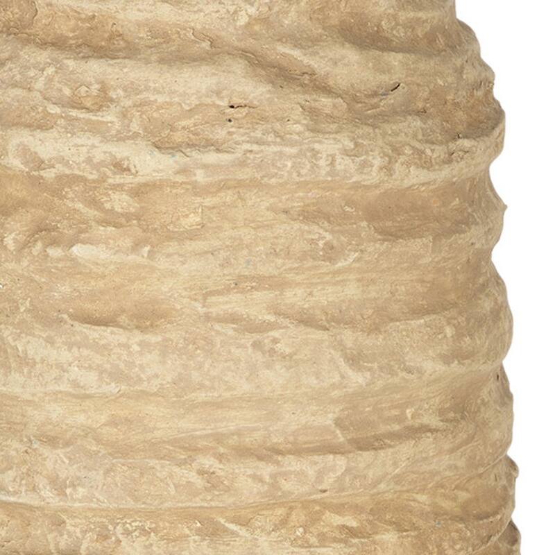 18" Beige Paper Mache Table Vase - 8.00