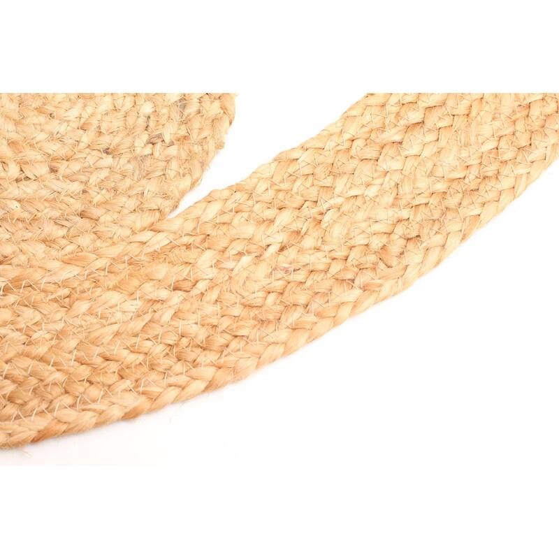 ECARPETGALLERY Braided Weave Palas Denizli Tan Jute Rug - 3'2 x 3'2