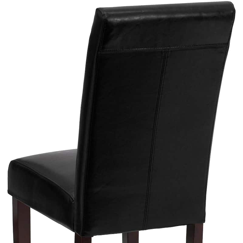 LeatherSoft Wood Parsons Chair (Set of 2)