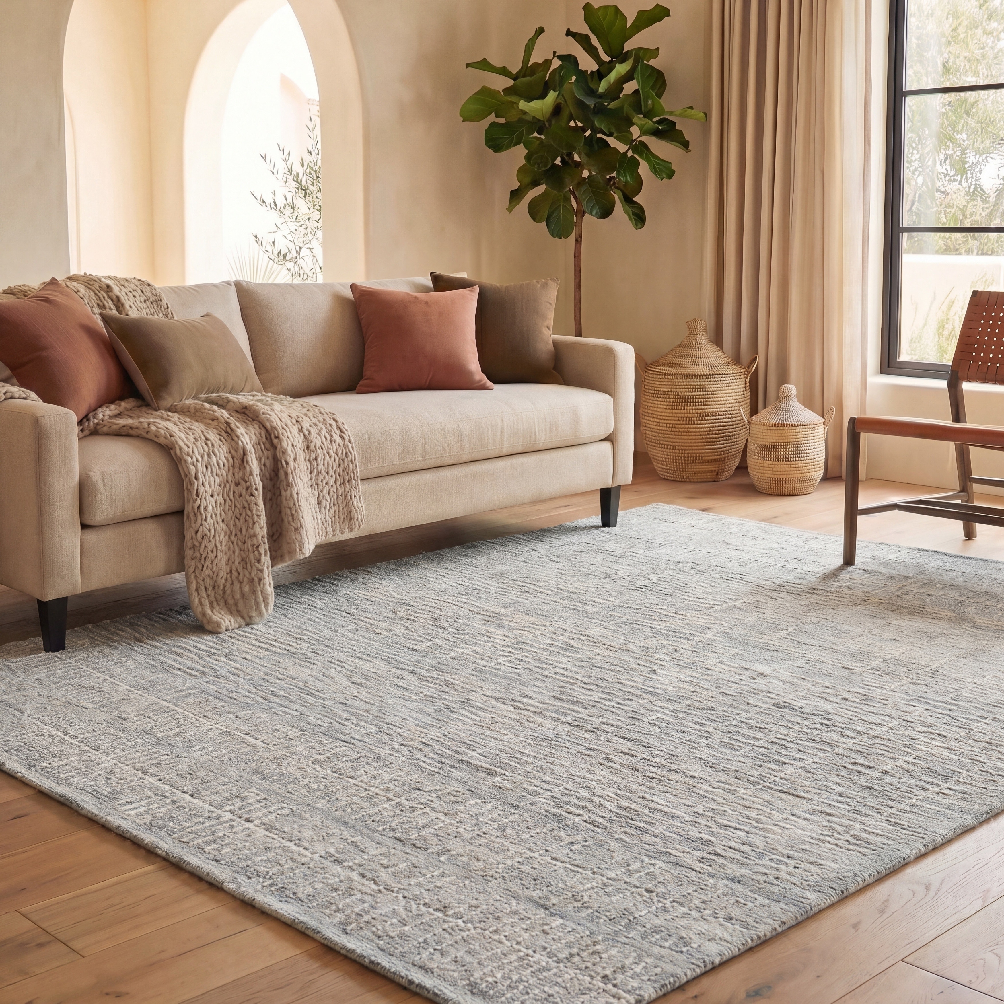 SAFAVIEH Handmade Abstract Herle Contemporary Wool Rug