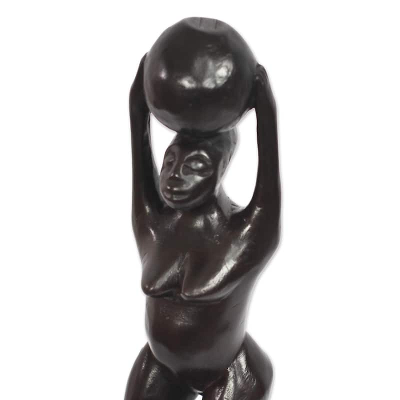 Novica Handmade Nea Oko Nsu Wood Sculpture