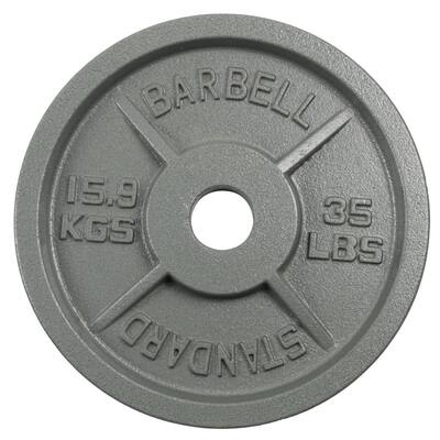 1PCS 35LB Plates 2-Inch Grip Weight Plate Barbells
