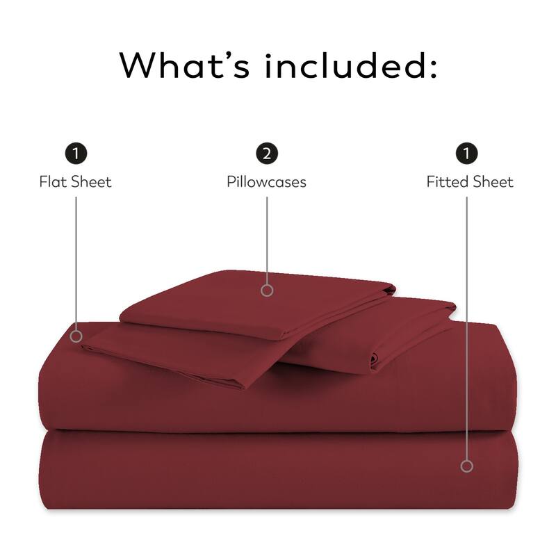 Purity Home 300-Thread Count Ultra-Soft & Silky Cotton Rayon Sheet Set