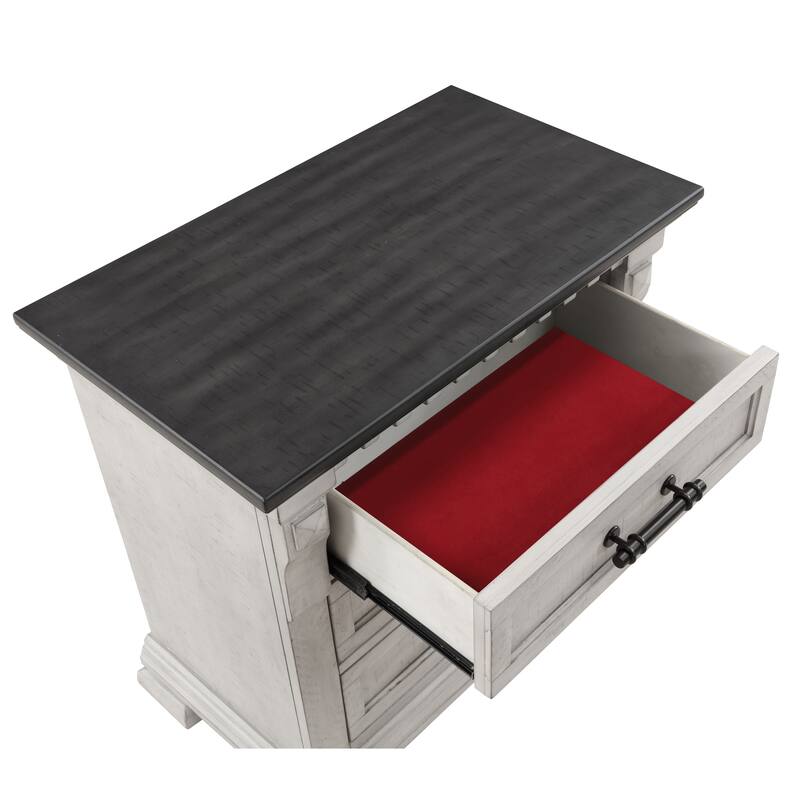 Transitional Style 3-Drawer Night stand Made with Wood