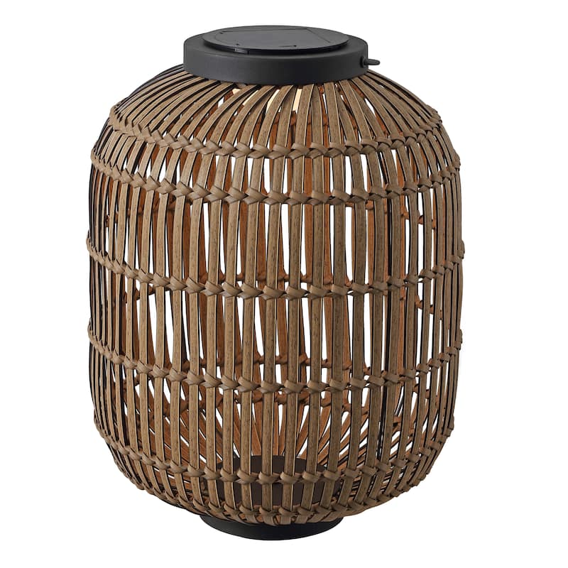 Nara Faux Indoor/Outdoor LED Solar Powered Lantern, By JONATHAN Y - 20.25