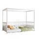 preview thumbnail 12 of 13, Twin Canopy Floor Bed with 21.45" Rails, Curtain Ready