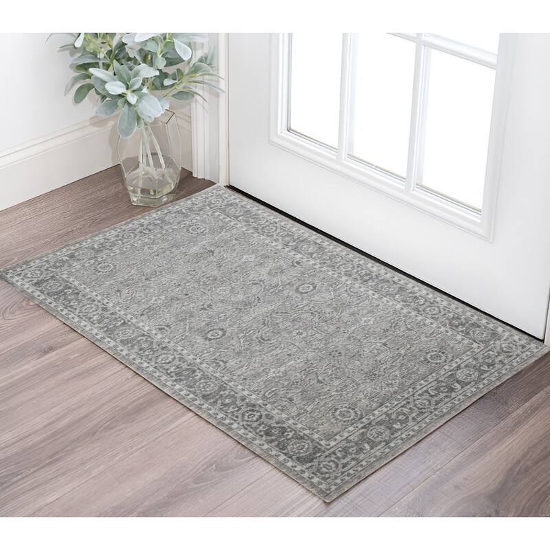 HomeRoots Medallion Traditional Rectangle Area Rug - 36.00 in. x 24.00 in.  x 0.30 in.