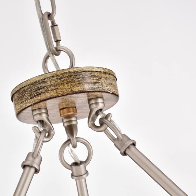 The Gray Barn Liam 48-inch Round Wagon Wheel 24-light Chandelier