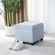 preview thumbnail 122 of 149, Adeco Square Storage Ottoman 17 inch Footstool