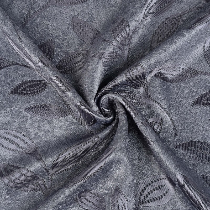 Superior Leaves Machine Washable Room Darkening Grommet With Ties Blackout Curtains, Set of 2