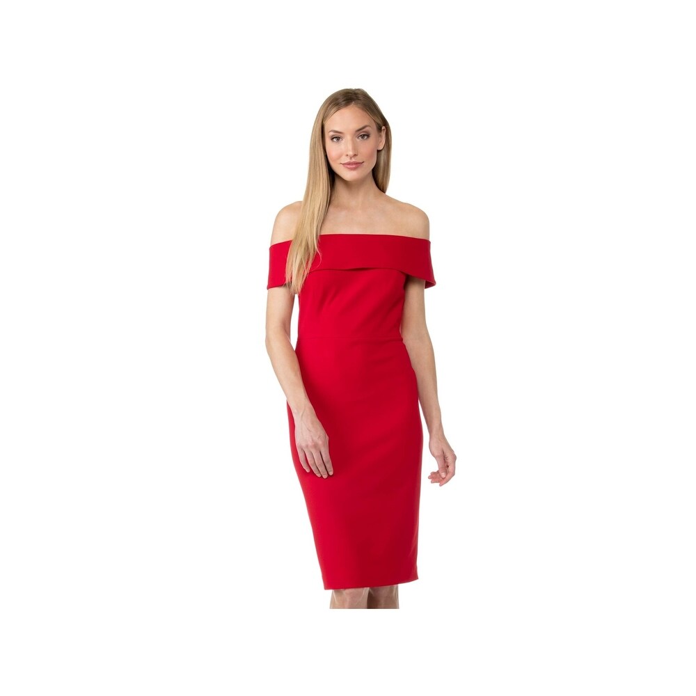 calvin klein red gown