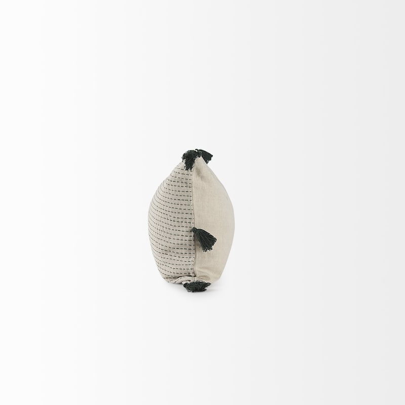 Beige and Black Dotted Pillow Cover