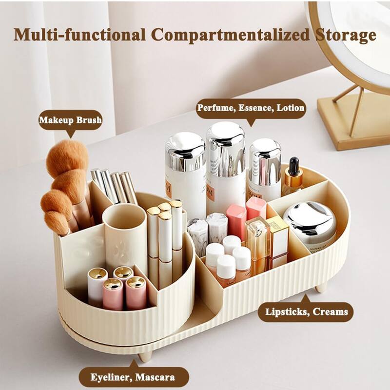 Rotating Makeup Organizer, Cosmetic Storage Display Case