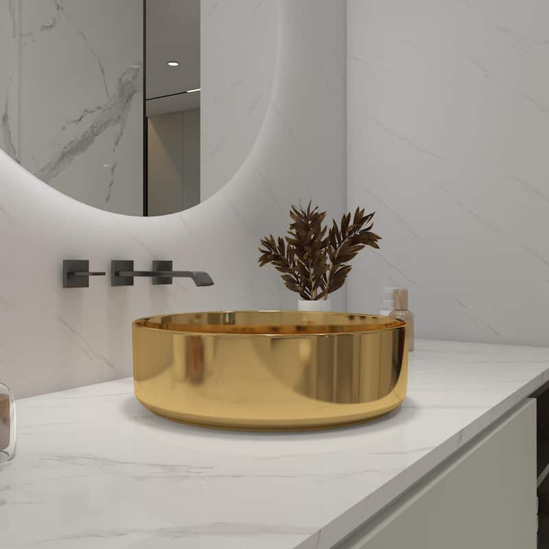 Ceramic Circular Vessel Bathroom Sink Art Sink