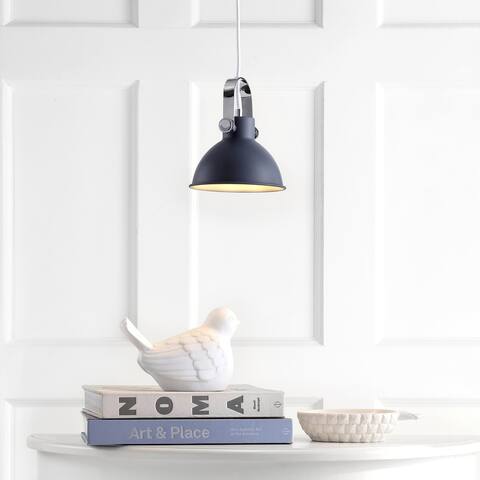SAFAVIEH Lighting Rove Adjustable 1-light LED Grey Pendant - 6.25"x6.25"x10-82"