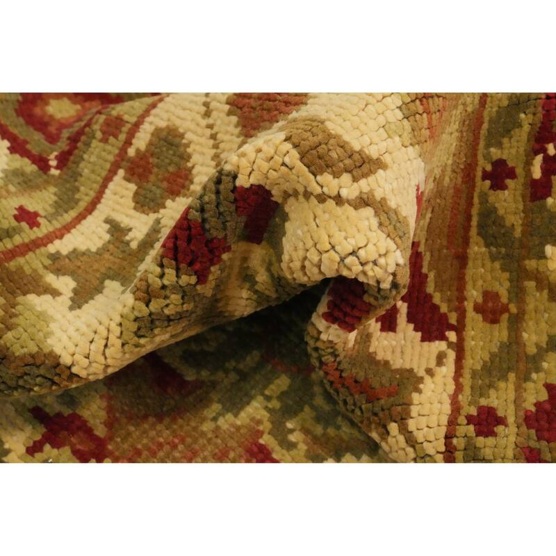 Handmade Wool Floral Indian Area Rug 6x8 - 8' 1'' X 5' 8''