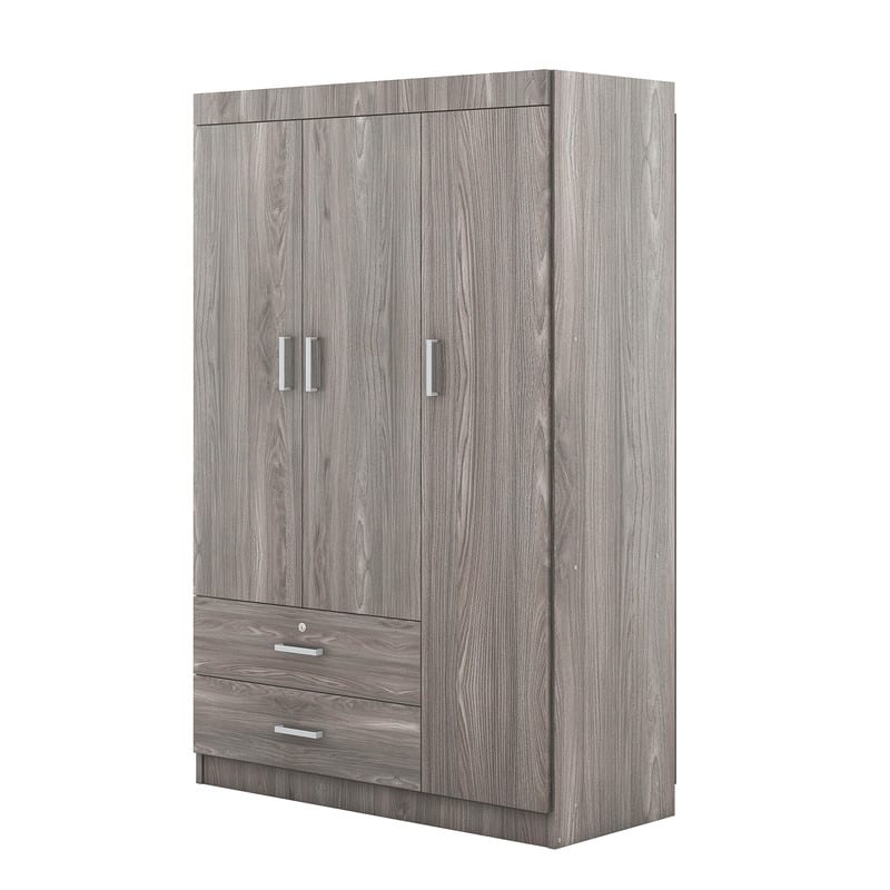 Modern High Quality 3-Door Bedroom Wardrobe Armoire with 2 Drawer ...