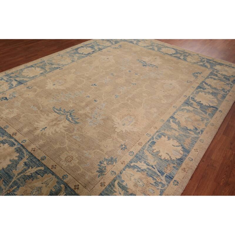 Oushak Turkish Area Rug Handmade Vegetable Dye Wool Carpet - 8'0" x 11'2"
