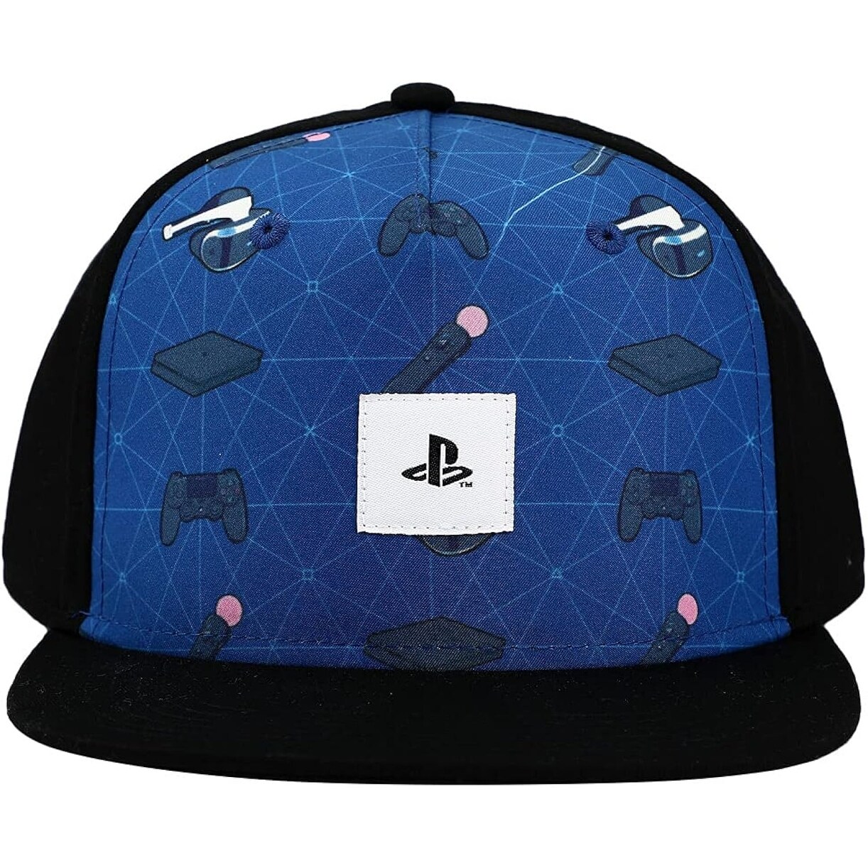 Sony Playstation Embroidered Logo Patch Gaming Icons Youth Flat Bill Hat