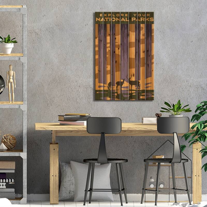 American Wayfarer II Print On Wood by Jacob Green - Multi-Color