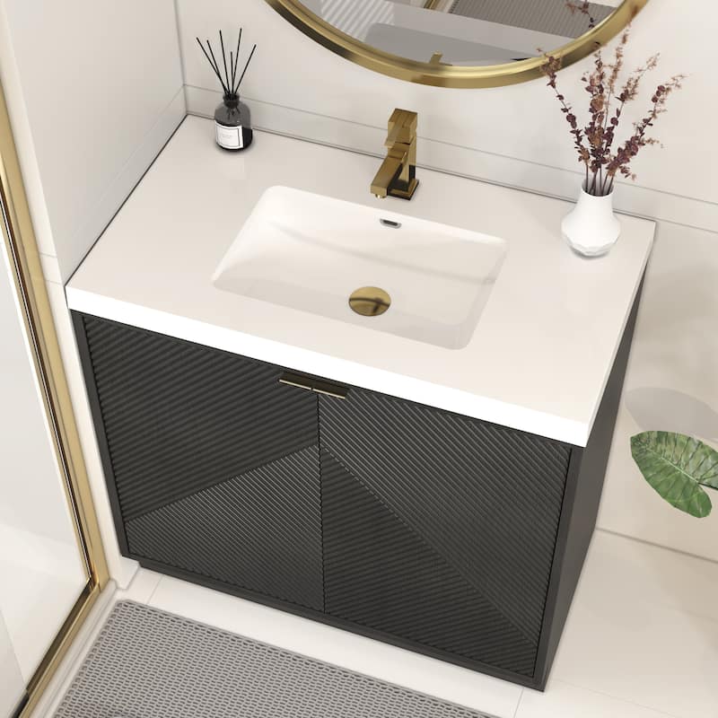 Milano 36" Freestanding Bathroom Vanity with Reinforced Acrylic Sink