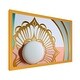 preview thumbnail 2 of 6, Designart "White Moon Rising" Modern Abstract Framed Art Print
