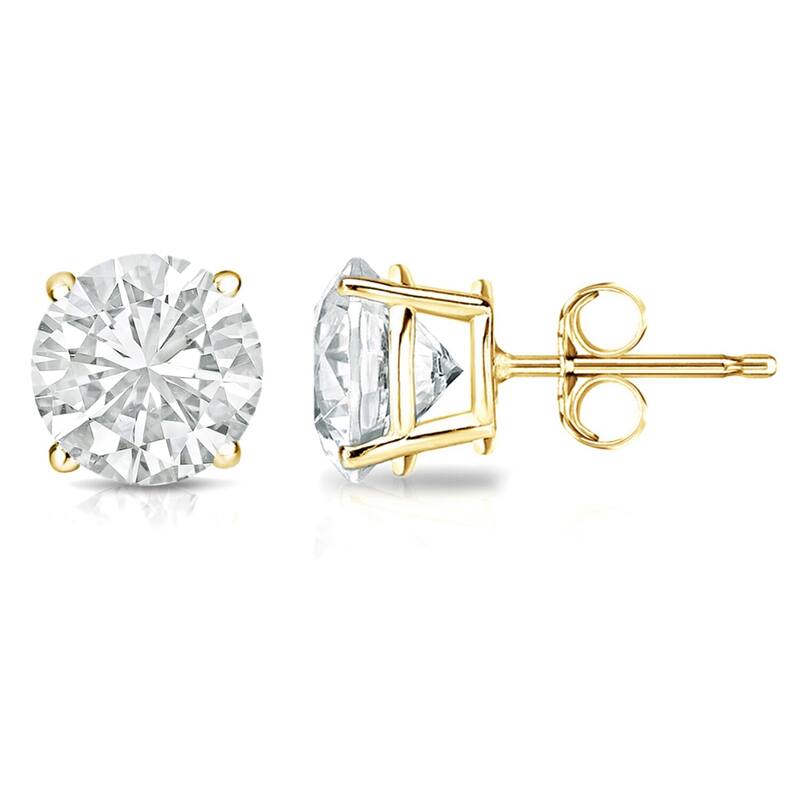 Auriya 18k Gold 2ctw Clarity-enhanced Diamond Stud Earrings - Yellow