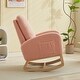 preview thumbnail 51 of 75, Upholstered Rocking Chair Nursery Chair with High Back and Side Pocket