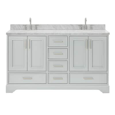 Ariel M061DCWOVO Stafford 61" Free Standing Double Basin Vanity Set