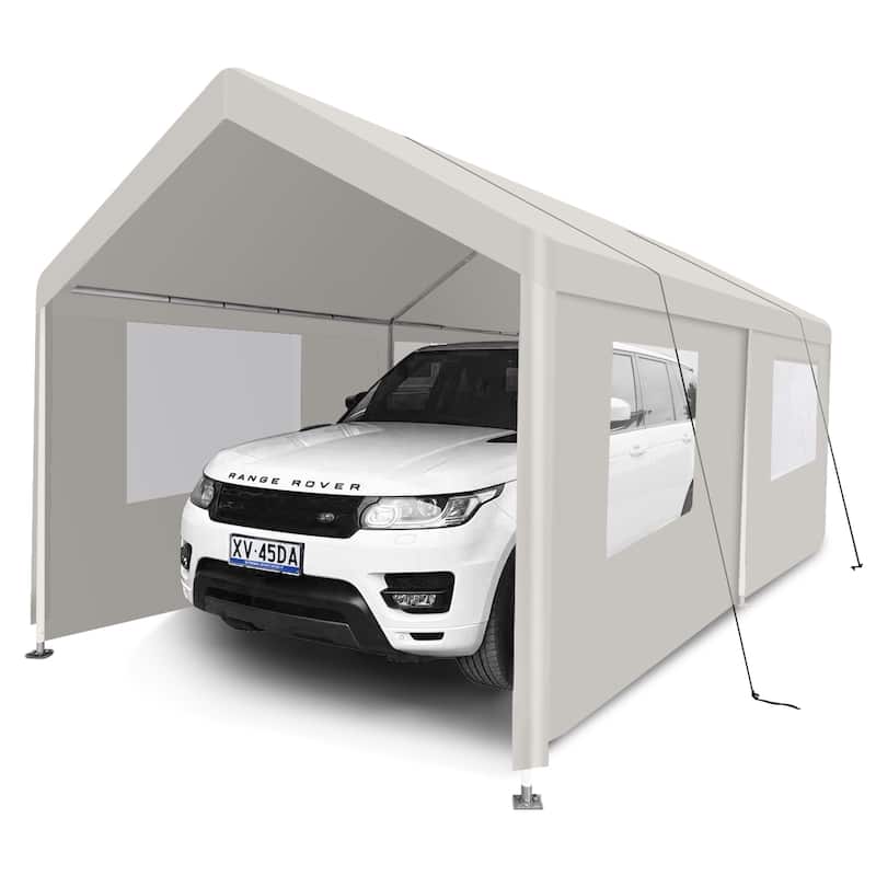 Heavy Duty 10'×20' Portable Carport Garage Tent for Outdoor Storage Shelter
