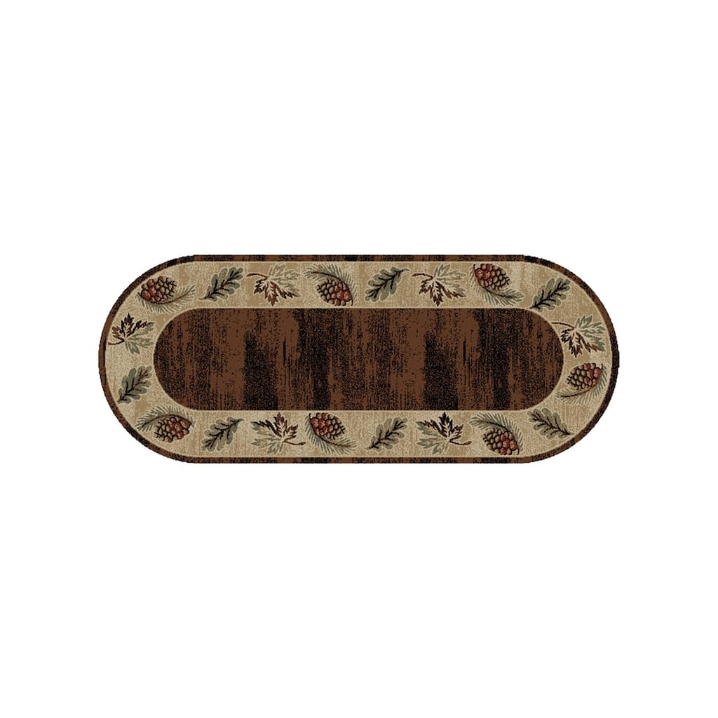 American Destination Cumberland Brown Lodge Area Rug - 2'2"x5'3"