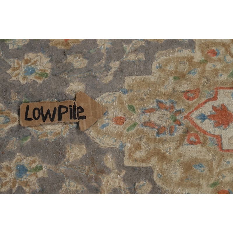 Traditional Gray Tabriz Persian Area Rug Hand-Knotted Wool Carpet - 7'11"x 11'5"