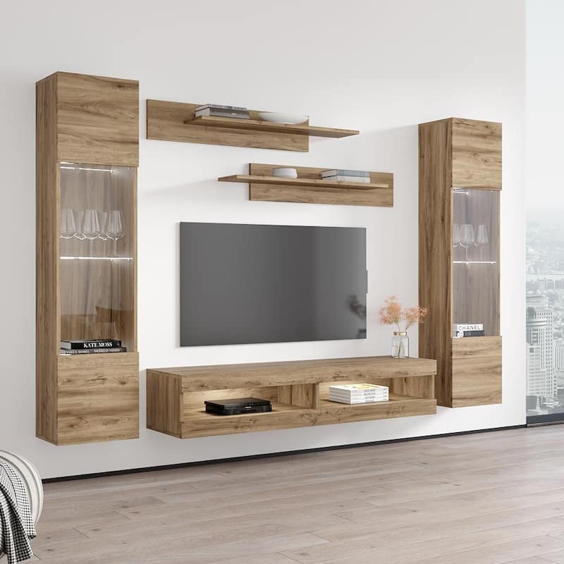 Fly AB3 34TV Wall Mounted Floating Modern Entertainment Center