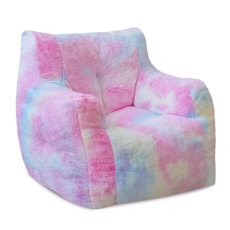 Mieres Faux Fur Fabric Bean Bag Chair, Floor Sofa For Living Room, Bedroom Lazy Sofa
