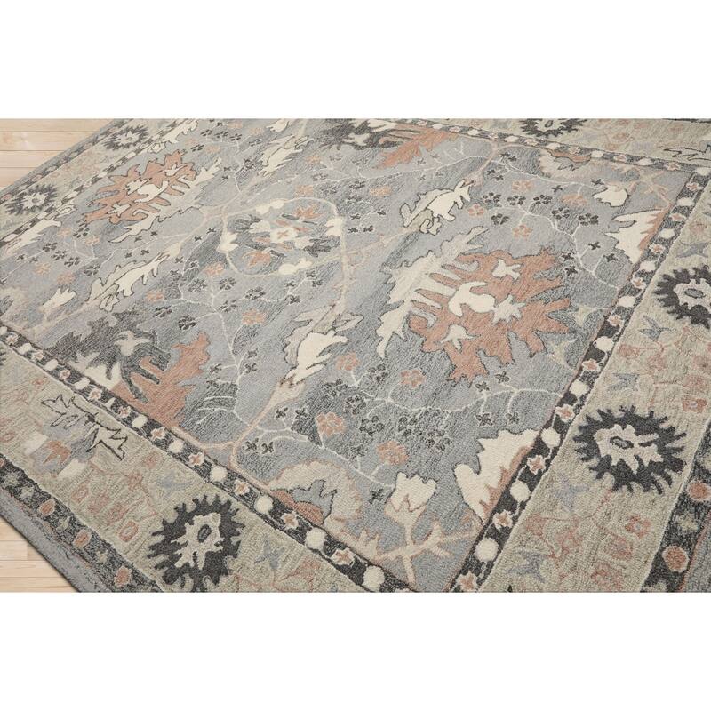 Multi Size Grey Handcrafted Wool Area Rug Transitional Arts & Crafts